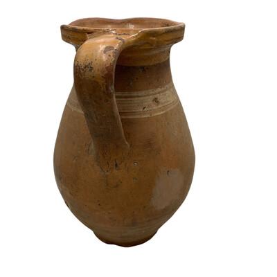 This antique one-handle terra cotta vessel from Hungary is a wonderful addition to any Farmhouse decor. The rustic pottery...