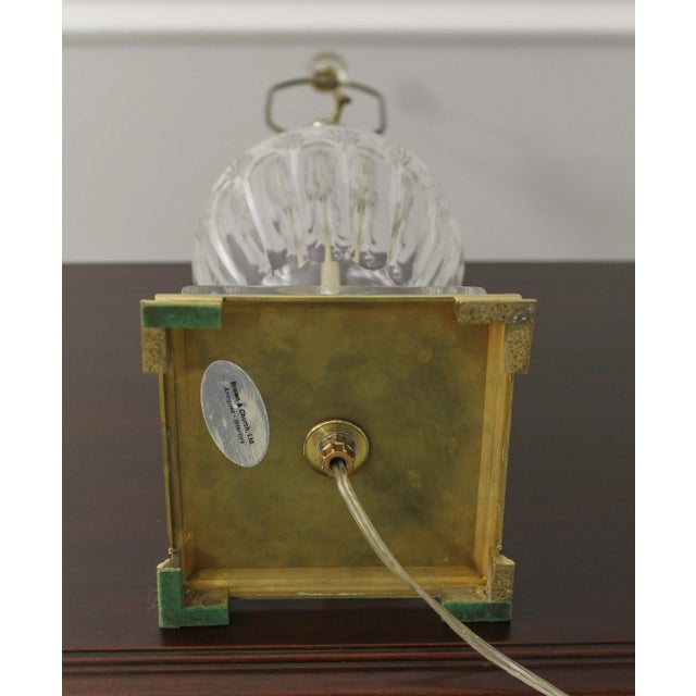 Pair Crystal & Brass Urn Table Lamps For Sale - Image 10 of 11