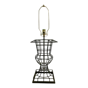 Large Welded Wire Urn Form Lamp