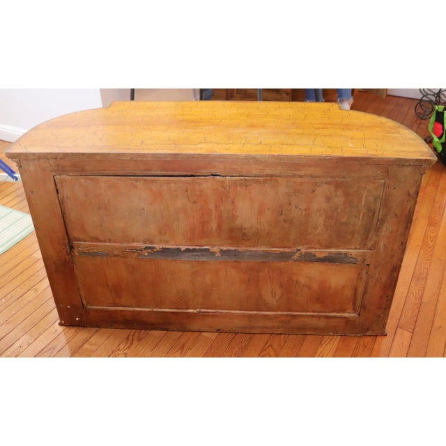 Vintage Neoclassical Demilune Console Cabinet – Hand-Painted Floral Medallion For Sale - Image 9 of 11