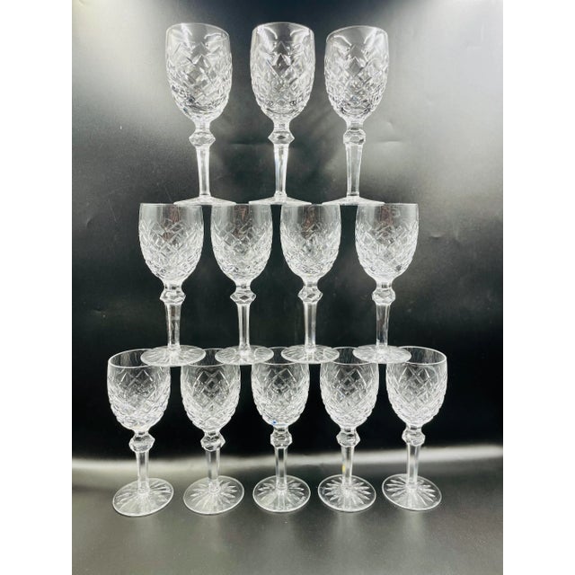 Finding such a collection of 12 matching crystal glasses all in this wonderful condition is truly rare! Though these were...