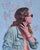 Aflutter by Rachel Linnemeier | Oil on aluminum Woman with butterflies in the background. For Sale