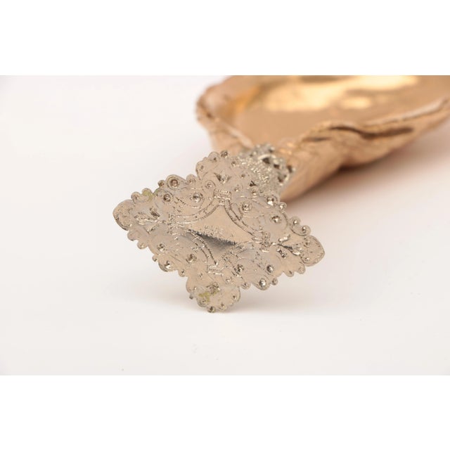 Golden Oyster Shell Place Card Holders, Set of 6 For Sale In Madison - Image 6 of 7