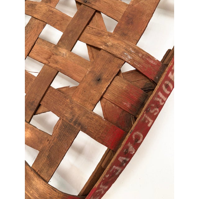 Kentucky Burley Tobacco Basket With Original Red Rim, Horse Cave, C. 1880-1910 For Sale - Image 17 of 17