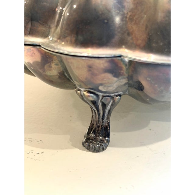 Metal Vintage Silver Plate Clam Shell Serving Dish For Sale - Image 7 of 9