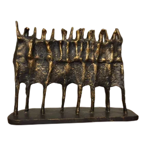 Krishna Reddy Demonstrators or Demonstration Cast Resin Sculpture