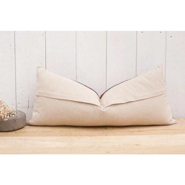 Textile Abhi Swati Embroidered Phulkari Pillow Cover For Sale - Image 7 of 9