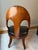 Pair of Mid-Century Michael Taylor for Baker Mahogany Spoonback Slipper Chairs – Original Black Leather & Brass Tacks For Sale - Image 12 of 14