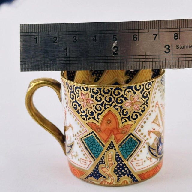 Antique Pattern 710 Demitasse Cup and Saucer from Jackson & Gosling Grosvenor, 1890, Set of 2 For Sale - Image 10 of 11