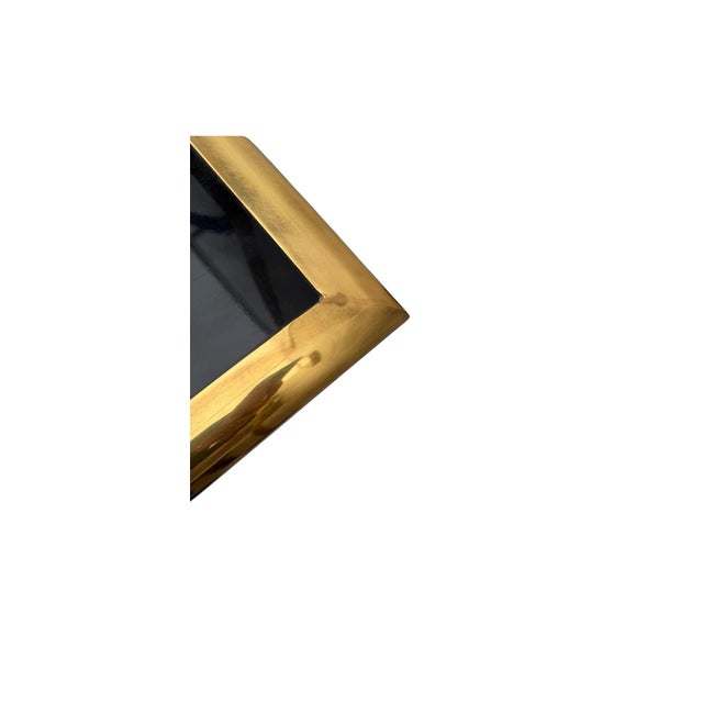 1970s Attributed to William Doezema Style for Mastercraft Black Console Table For Sale - Image 6 of 11