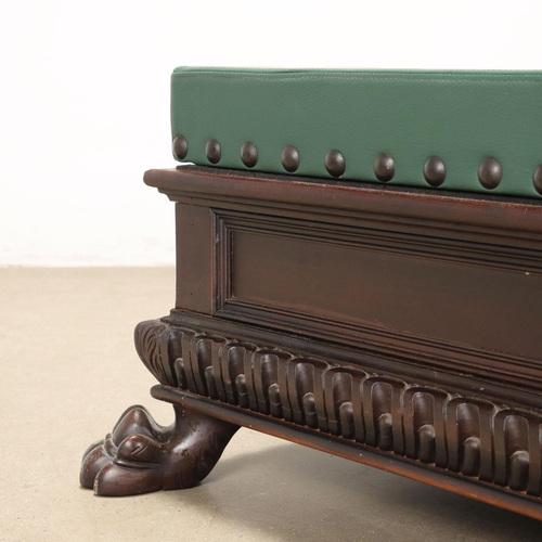 Neo-Renaissance Style Coffee Table with Padded Top For Sale - Image 4 of 10