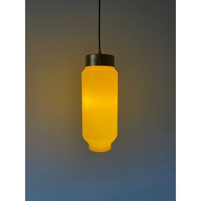 Rare and elegant murano glass pendant lamp, produced by the historic vetreria vistosi of venice in the 1960s. a refined...