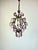 Mid-Century Modern Antique Vintage 1960s Crystal Chandelier – Hand-Restored, Pink Hand-Painted Crystals For Sale - Image 3 of 17
