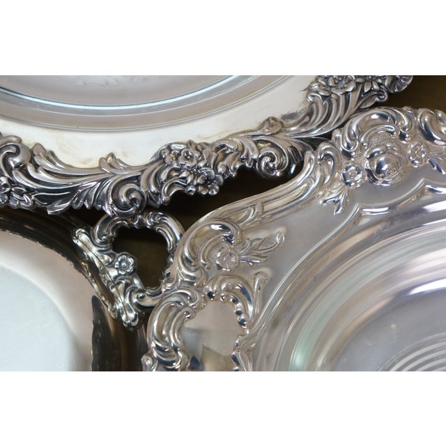 Mid 20th Century Vintage Silverplate Casserole Vegetable Serving Tureens Lidded Dishes W Inserts - 3pcs For Sale - Image 15 of 17