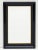 A fine vintage French rectangular wall mirror with black painted turned wood frame and gilt accents around the mirrored...
