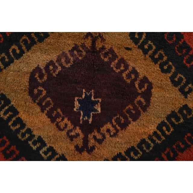 1980s Baloch Rug 5' X 10'4'' Red Wool Vintage Hand-Knotted Oriental Carpet For Sale - Image 5 of 15