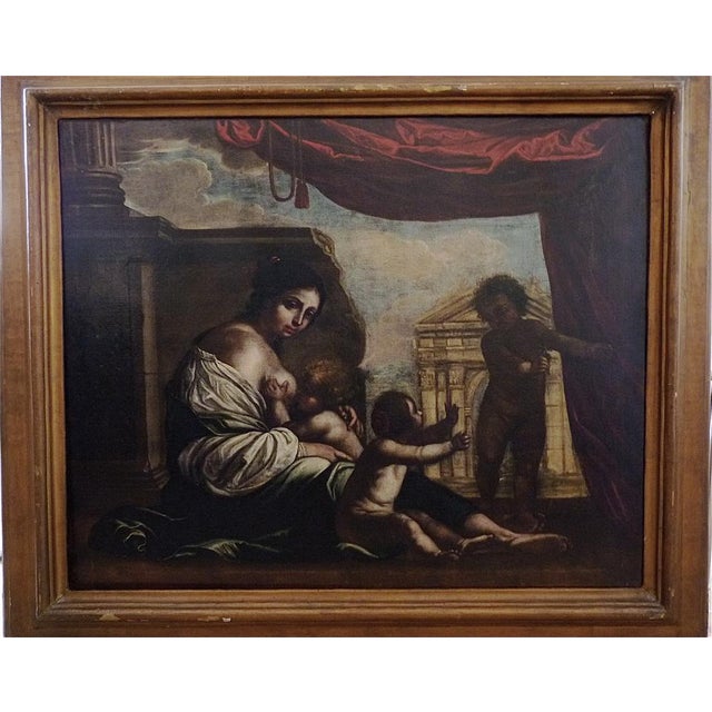 Francesco Furini, Christian Charity, 1600s, Oil on Canvas For Sale - Image 9 of 11