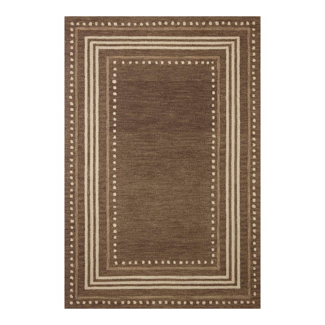 Chris Loves Julia x Loloi Alfie Bark / Natural 2'-3" x 3'-9" Accent Rug For Sale