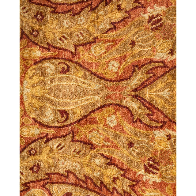 Traditional Mogul Collection Hand-Knotted Runner - Yellow 2' 8" x 13' 6" For Sale - Image 3 of 9