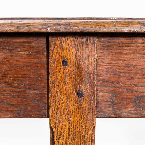 Wood Vintage Rectangular Oak Dining Table, 1940s For Sale - Image 7 of 11