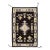 Modern Navajo Style Handmade Wool Area Rug in Black, Cream & Ochre Accent For Sale