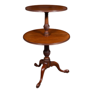 Antique Two Tier Dumb Waiter, English, Afternoon Tea, Jardiniere Stand, Georgian