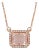 Natural Morganite & Diamond Halo Pendant Necklace: Solid 14k Gold With Chain For Sale