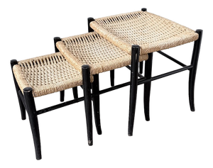 Italian Stools by Spinetto Chiavari, 1960s, Set of 3
