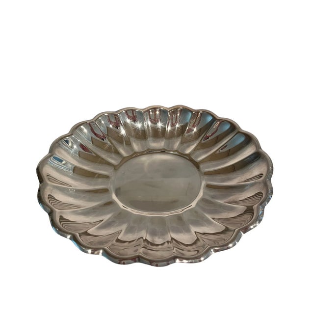 Mid 20th Century Reed & Barton Scalloped Silver Bowl For Sale - Image 9 of 9
