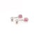 Metal Oval Ruby Dangle Earrings with Earth Mined Diamonds in Solid 14k White Gold - 2 Pieces For Sale - Image 7 of 7