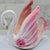 This vintage Norcrest Japan swan features a graceful sculptural silhouette with a pearlescent pink and white glaze that...
