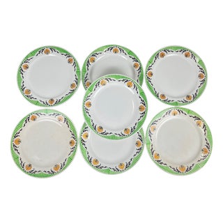 Maroussia Dessert Plates from Sarreguemines, 1930s, Set of 7 For Sale