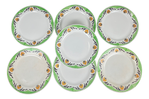 Maroussia Dessert Plates from Sarreguemines, 1930s, Set of 7