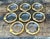 Vintage Gilt Bamboo Table Setting Personal Ashtrays - Set of 8 For Sale In West Palm - Image 6 of 11