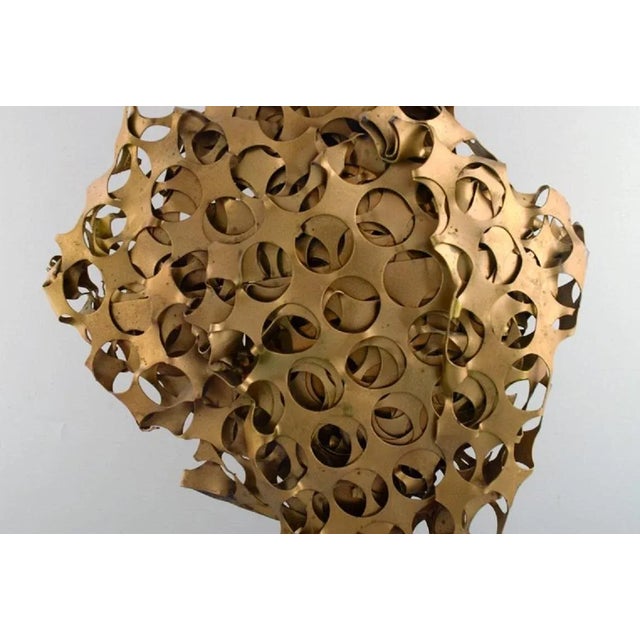 Colossal Modernist Brass Sculpture by Pierre Bouvet, France For Sale - Image 6 of 9