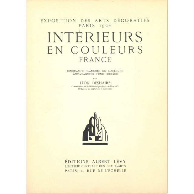 1925 Set of 2 Art Deco Interior Design Lithographs, Documentation For Sale - Image 4 of 4