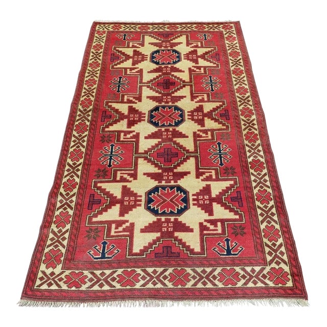 1960s Vintage Turkish Handknotted Area Rug - 41"x72" For Sale