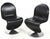 Set of Black Leather Model 1-2-3 Side Chairs by Verner Panton for Fritz Hansen, 1970s For Sale - Image 6 of 6