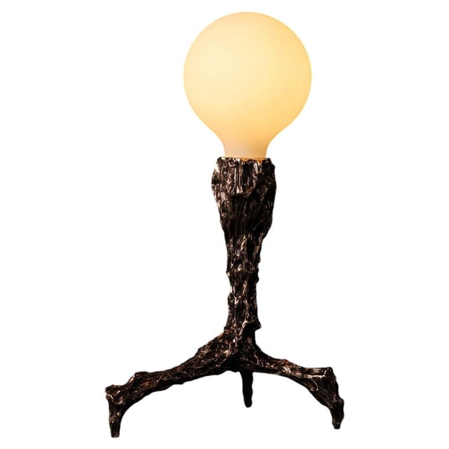 Sweet Thing Small Lamp in Patinated Cast Bronze by William Guillon For Sale - Image 18 of 18