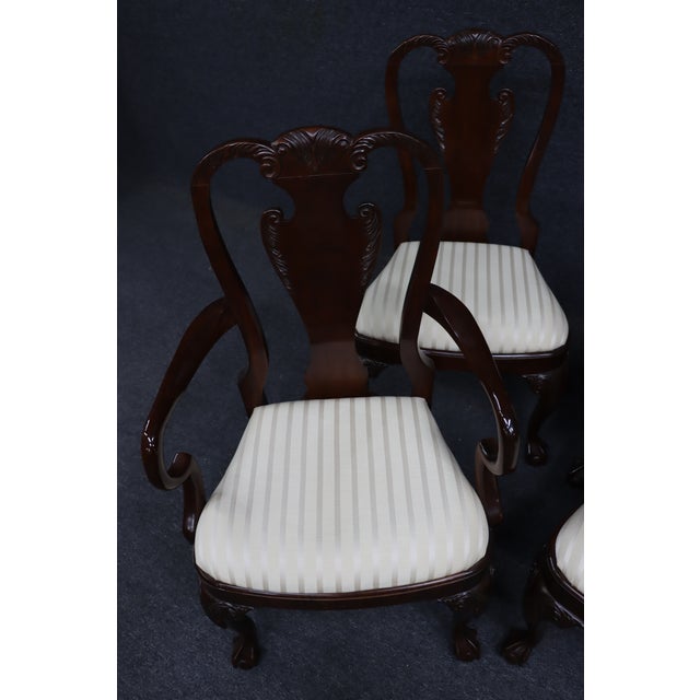 Brown Harden Charleston Collection Cherry Georgian Claw-and-Ball Dining Chairs – Set of 6 For Sale - Image 8 of 17