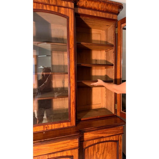 Elegant 19th-century French library cabinet from the Restoration period, crafted in France around 1840. This impressive...