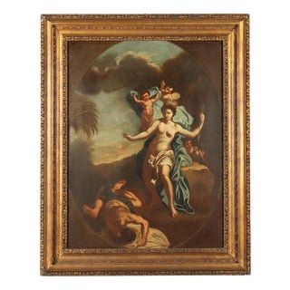 Painting with Allegory of America, 1700s, Oil on Canvas For Sale