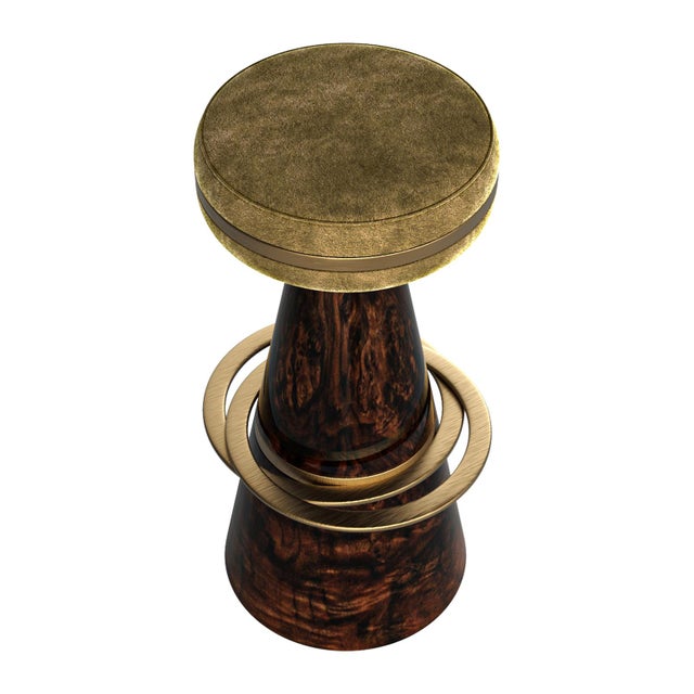 "Coraggioso" Barstool with Patina Bronze, Handmade Bizimyer Furniture. Unmatched. Unrivalled. Designed by Hasan Samet...