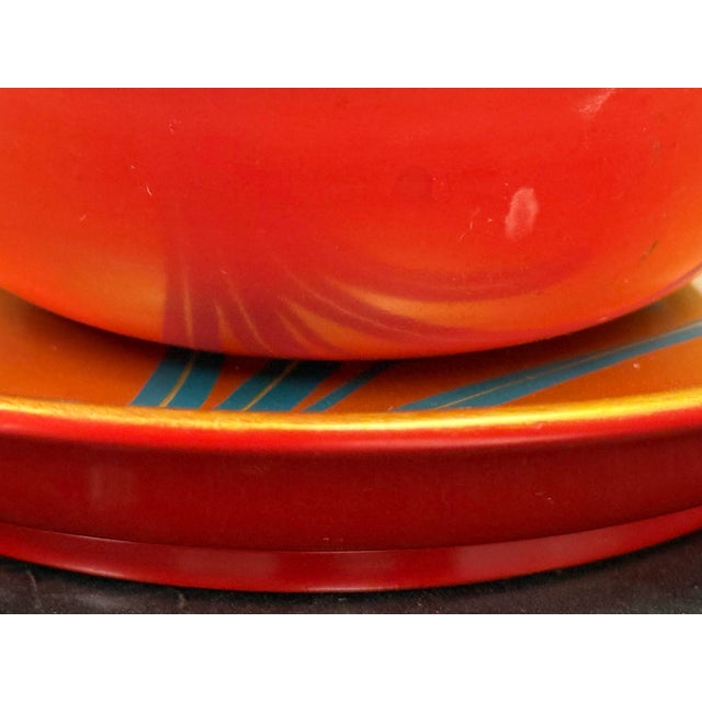 Japanese Botanical Bowls & Plates, Set of Eight For Sale - Image 11 of 12