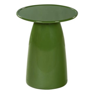 Stephan Concrete High Gloss Accent Table in Olive Green For Sale