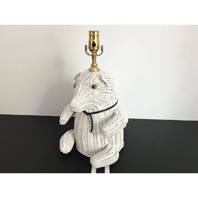 1970s Wicker Teddy Bear Lamp & Shade For Sale - Image 15 of 18