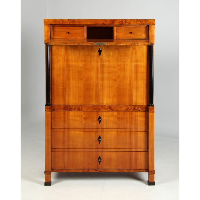 Antique Biedermeier Secretary, 1822 For Sale - Image 3 of 18