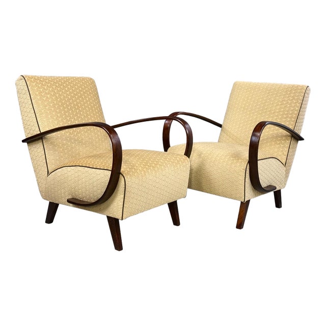 Art Deco Armchairs from Interier Praha, 1950s, Set of 2 For Sale