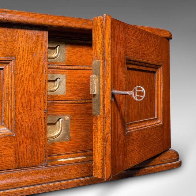 Antique Cutlery Canteen, English, Oak, Flatware Chest, Walker & Hall, Edwardian For Sale - Image 10 of 12