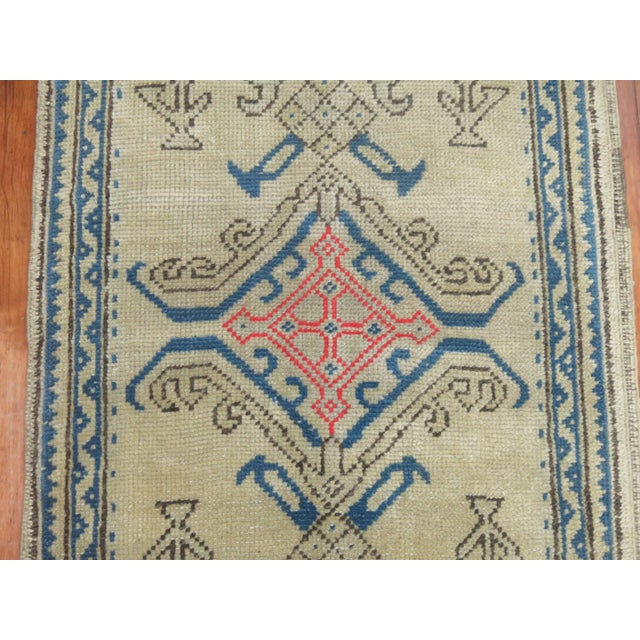 Contemporary Antique Oushak Hallway Staircase Runner For Sale - Image 3 of 6